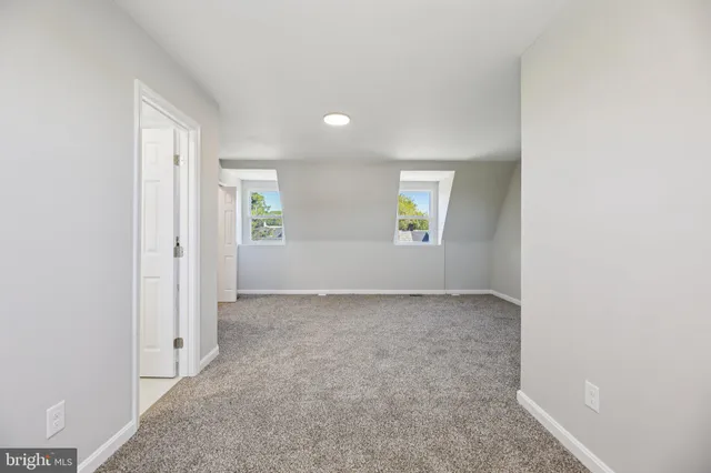 an empty room with an entryway