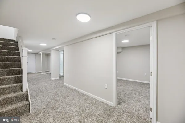 a view of small space with white walls