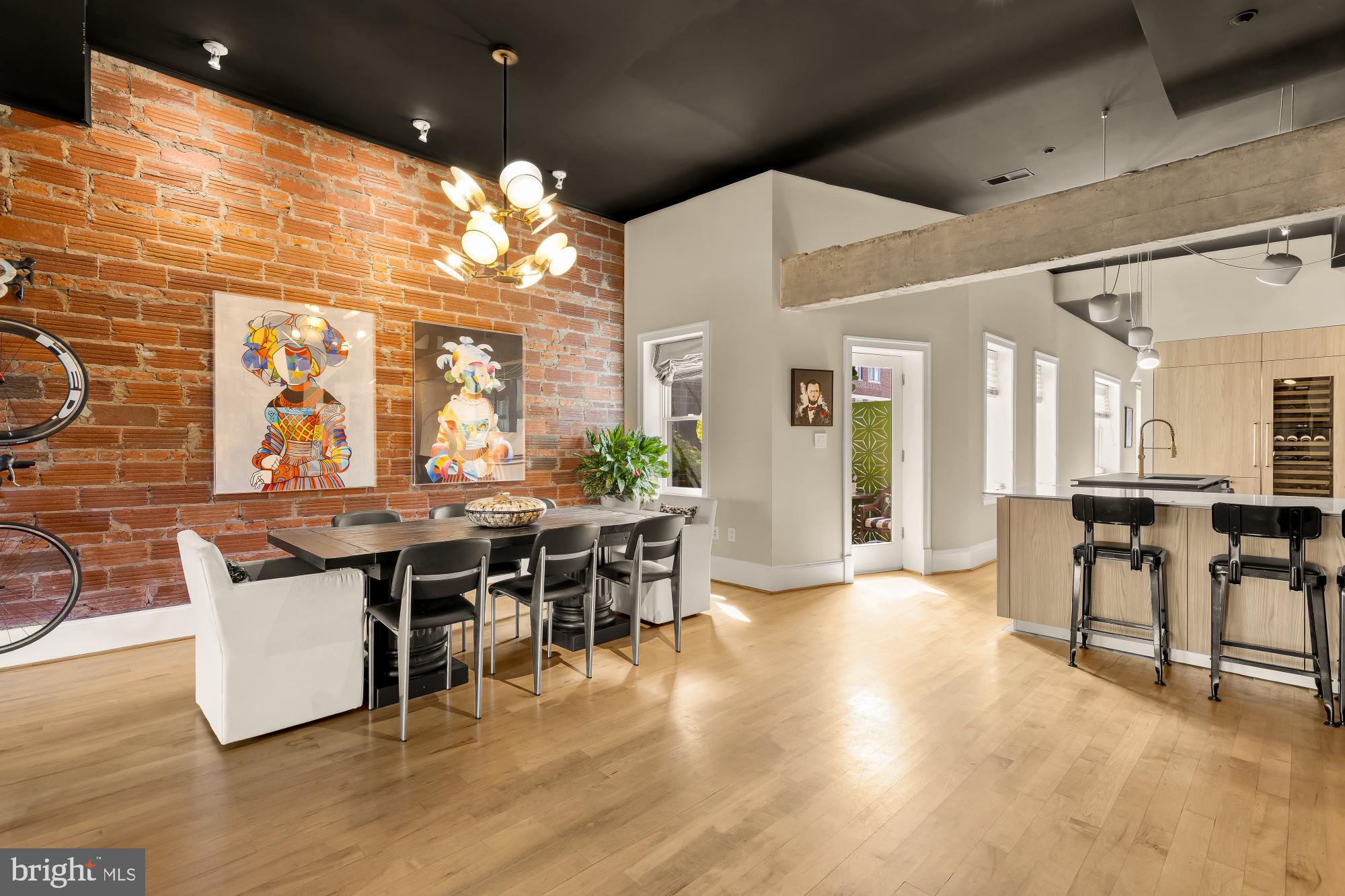 1220 N Street Northwest, Unit 4B Washington, DC 20005 - Photo 9 of 25 a view of a dining room with furniture window and wooden floor