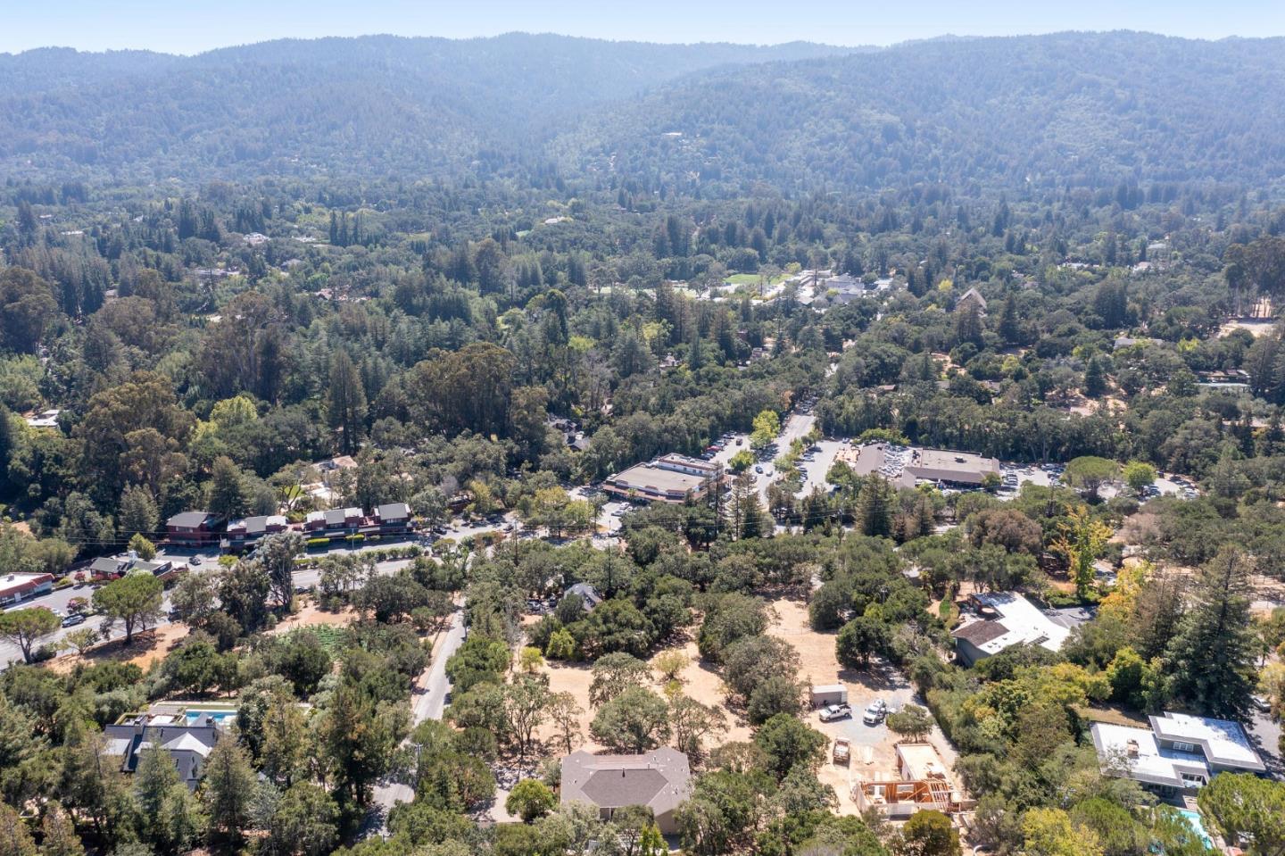 1585 Canada Lane Woodside, CA 94062 - Photo 42 of 46 an aerial view of house with yard and mountain view in back