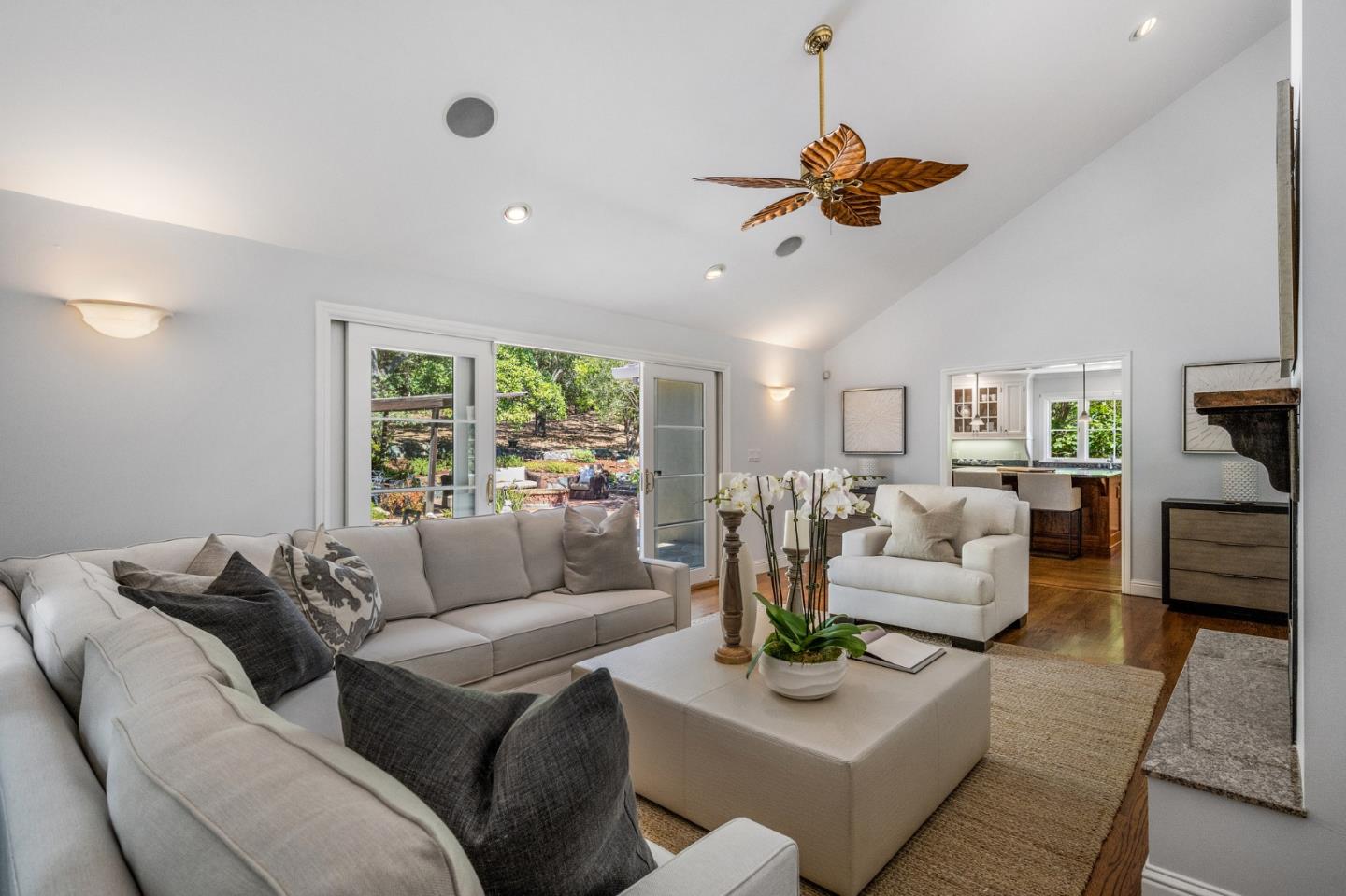 1585 Canada Lane Woodside, CA 94062 - Photo 9 of 46 a living room with furniture and a large window