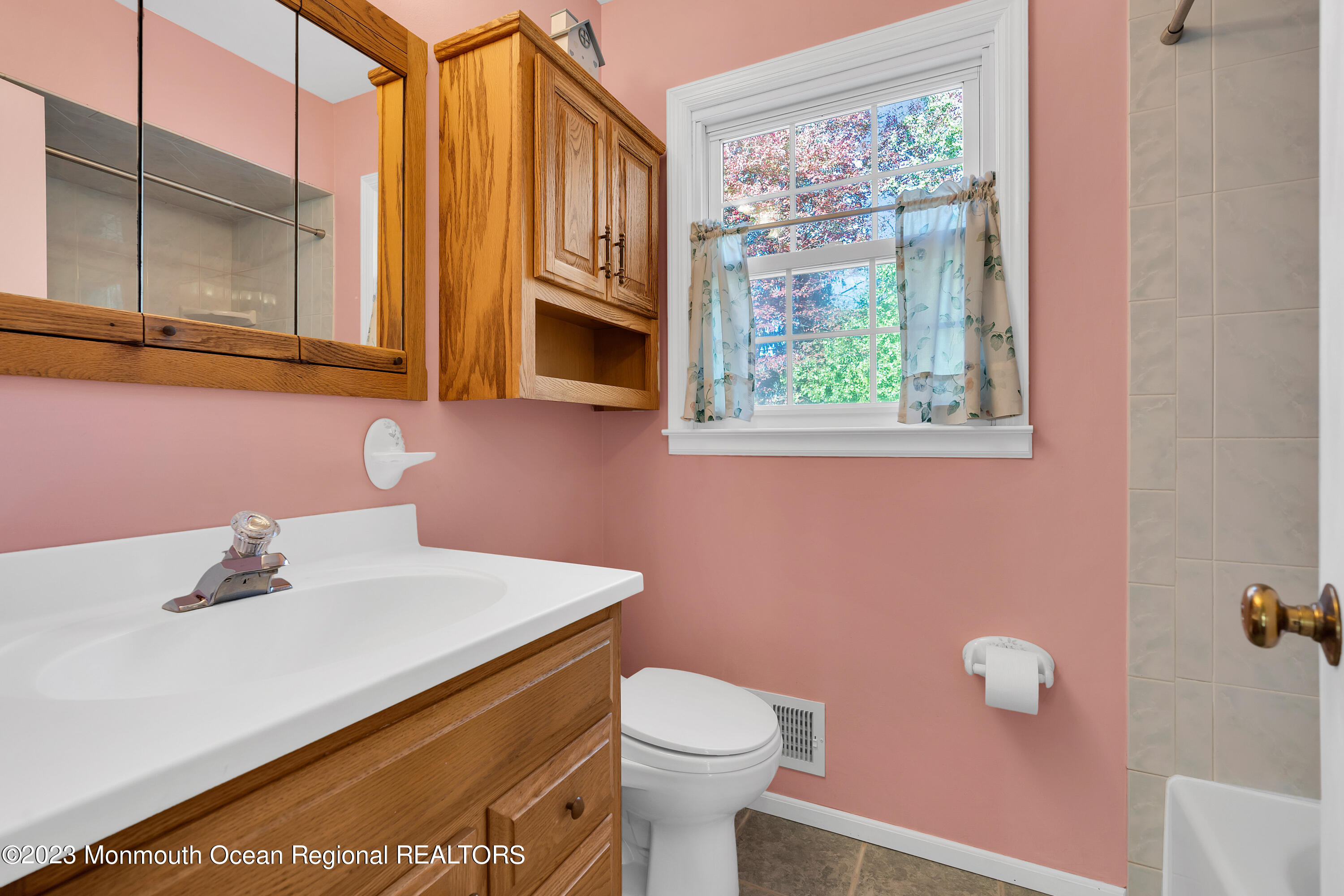 14 Daniel Drive Matawan, NJ 07747 - Photo 33 of 48 a bathroom with a sink a toilet and a mirror