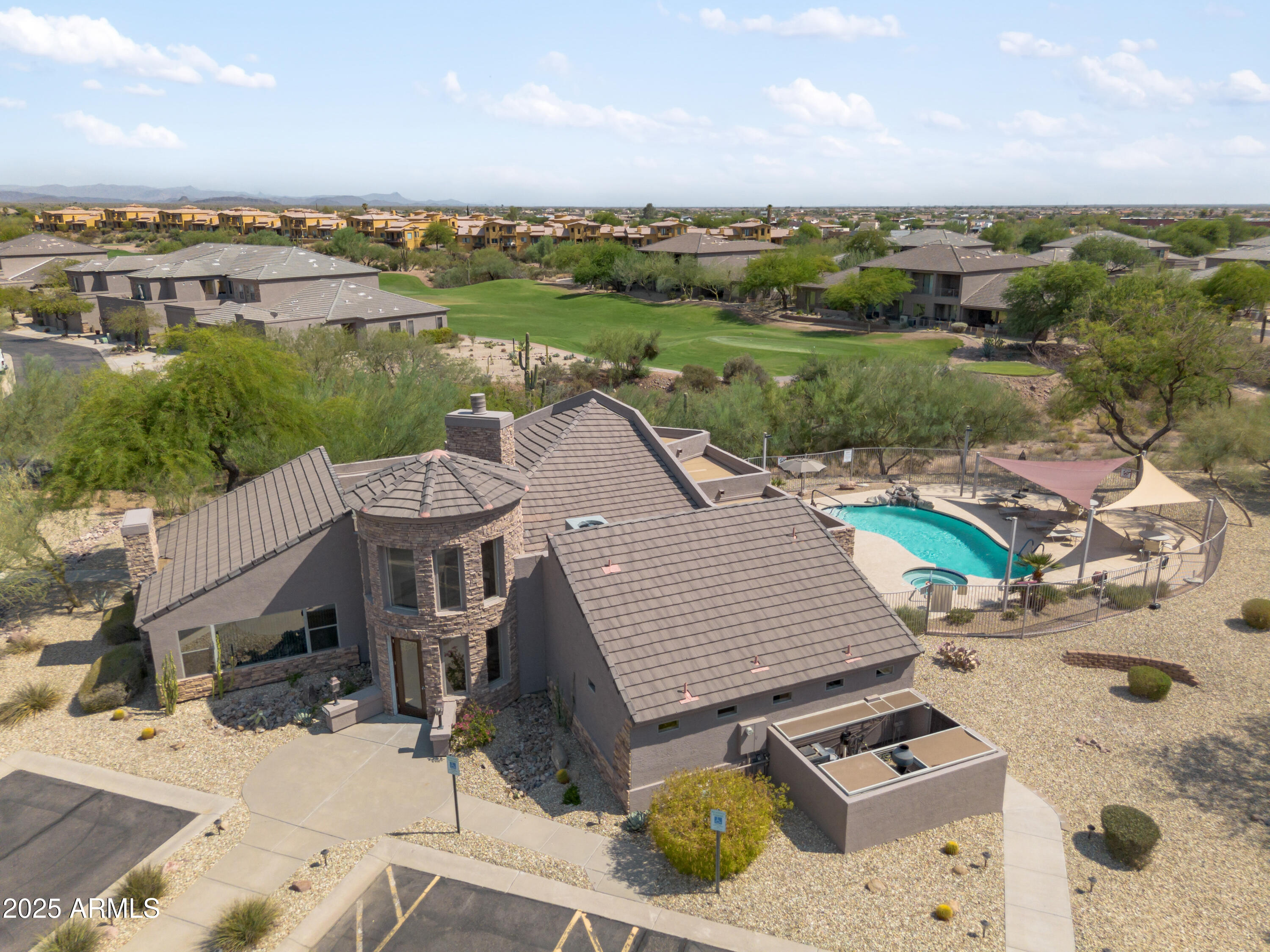 10172 East Dinosaur Ridge Road Gold Canyon, AZ 85118 - Photo 33 of 38 an aerial view of a house with garden space and ocean view