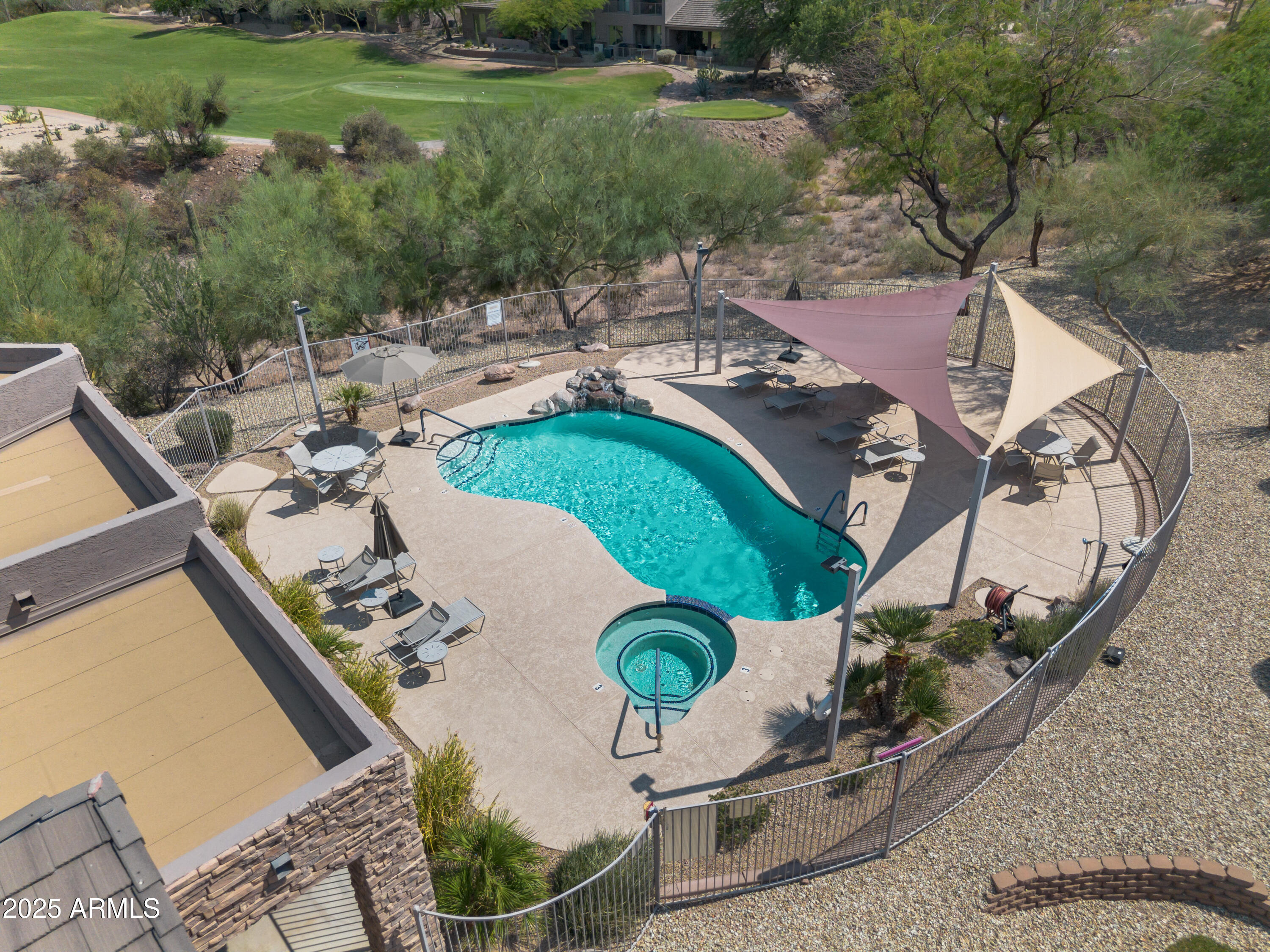 10172 East Dinosaur Ridge Road Gold Canyon, AZ 85118 - Photo 35 of 38 an aerial view of a house with garden space and street view