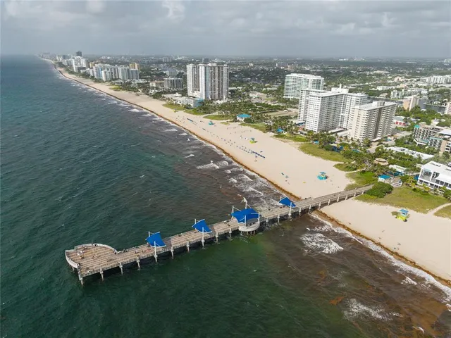 a city view with tall buildings