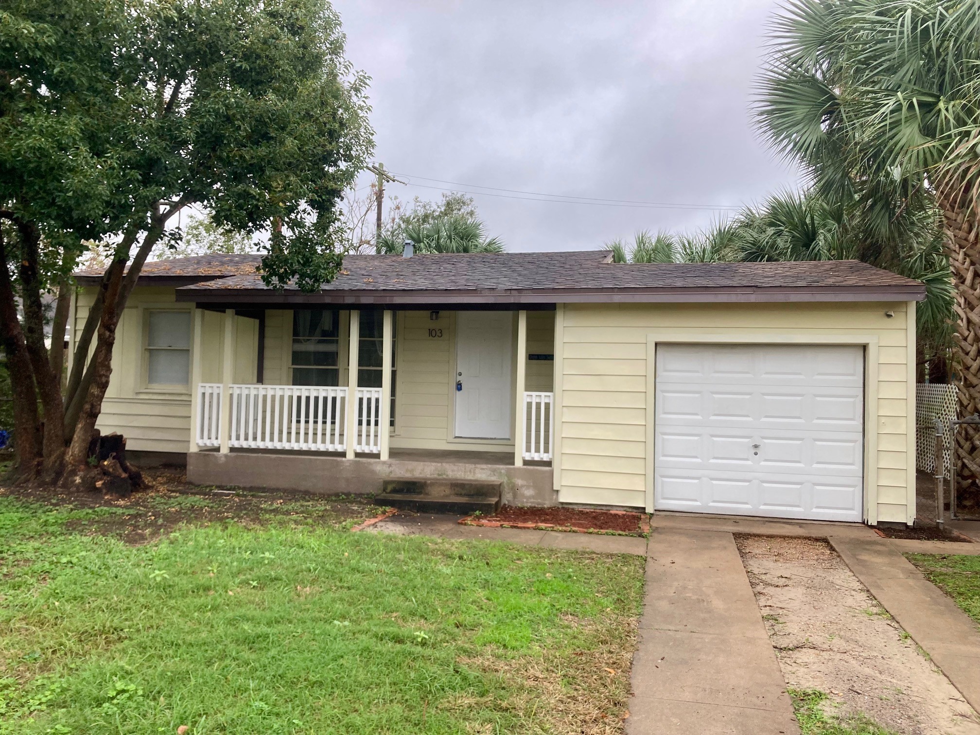 a front view of a house