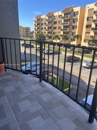 a view of a balcony