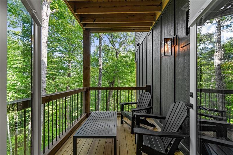 351 South Dream Catcher Blue Ridge, GA 30513 - Photo 31 of 52 a view of a balcony with furniture