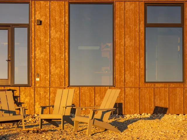 a view of a sky from a yard