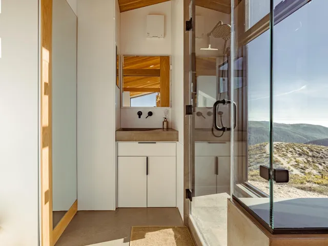 view of a bathroom with a window