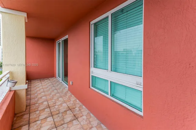 a view of balcony with city view
