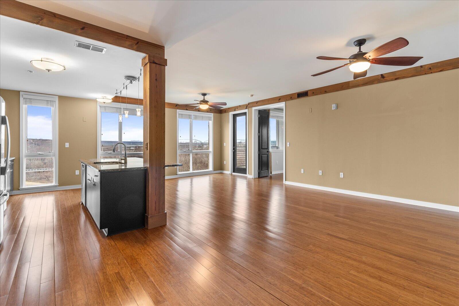 Spacious open concept living area