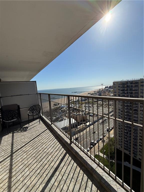501 Surf Avenue, Unit 23M Brooklyn, NY 11224 - Photo 19 of 24 a view of balcony with wooden floor