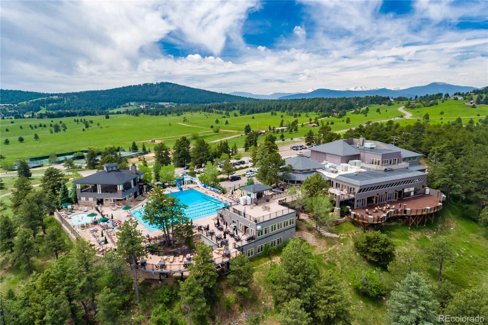 25997 Mountain View Road Golden, CO 80401 - Photo 19 of 23 an aerial view of a house with garden space and outdoor seating