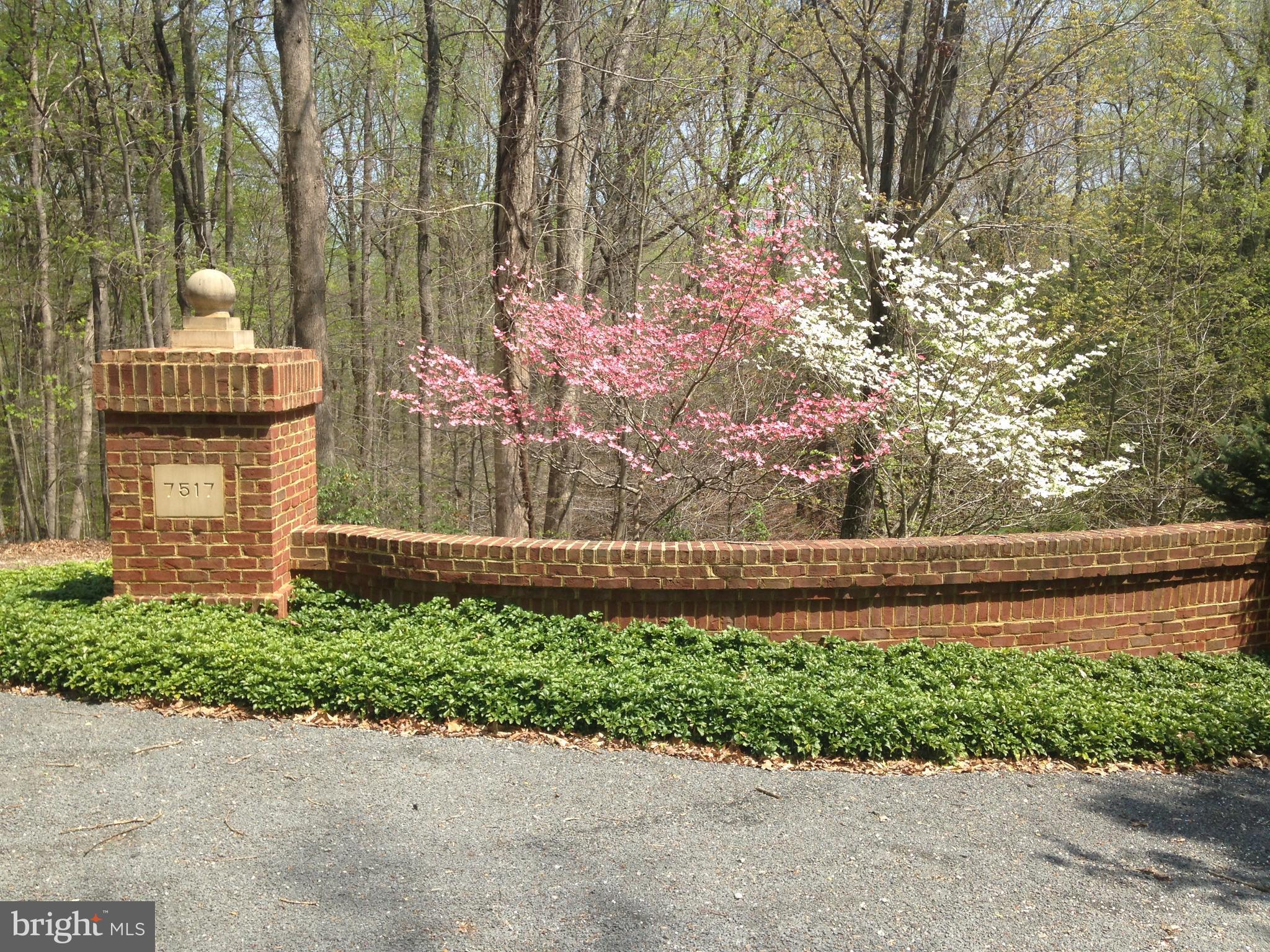 7517 Lees Farm Road Clifton, VA 20124 - Photo 8 of 94 Monument at start of Driveway and Dogwoods in Bloo