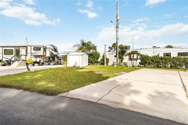 a park view with tall buildings