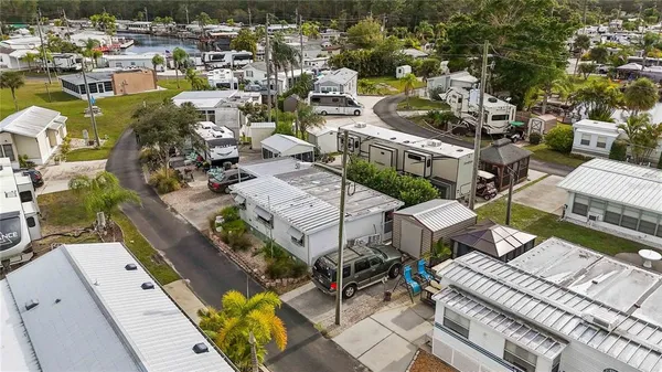 an aerial view of multiple house