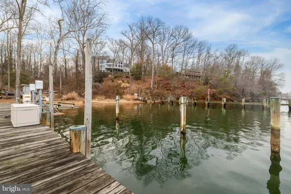 a view of a lake with trees