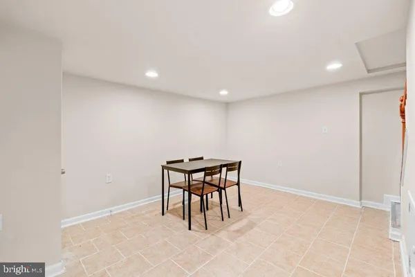 a view of a livingroom with cabinet