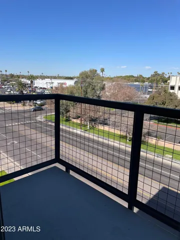 a view of balcony with floor