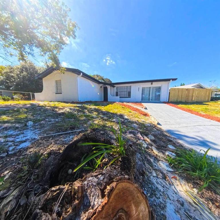 a backyard of a house
