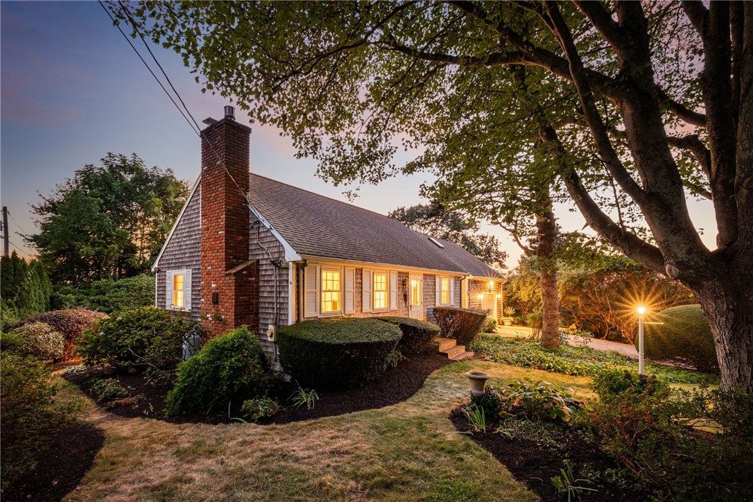 25 Carey Lane Little Compton, RI 02837 - Photo 4 of 49 Twilight Eastern facing side of home