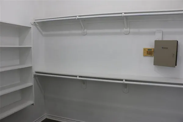 a close view of closet