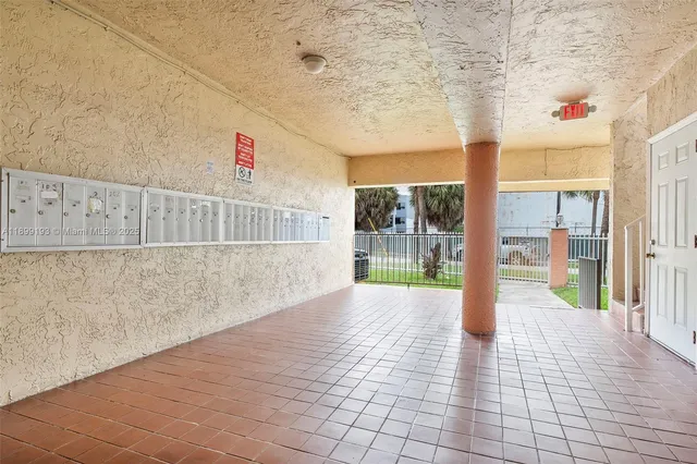 a view of a swimming pool with an outdoor space