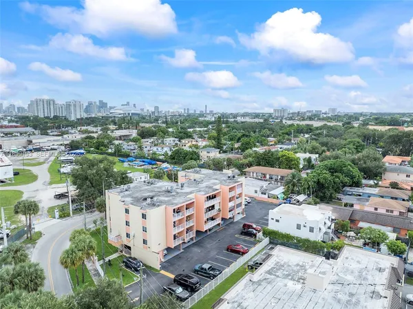 an aerial view of multiple house