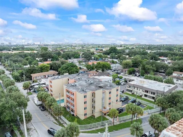 an aerial view of multiple house