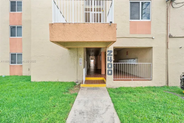a view of front door of house