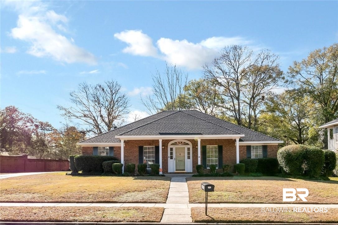 6601 Conde Court Mobile, AL 36695 - Photo 1 of 30 View of front of house featuring covered porch and a front lawn