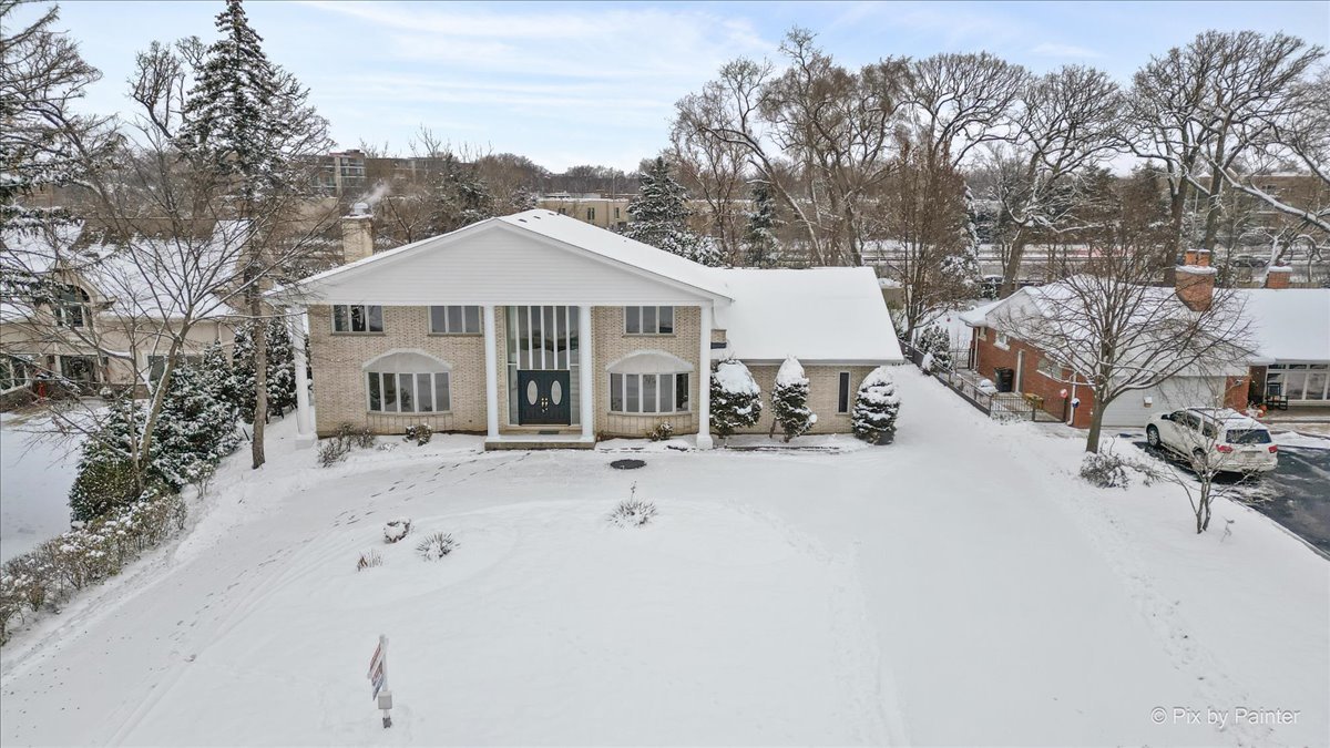 274 Timber View Drive Oak Brook, IL 60523 - Photo 67 of 68 a view of a house with a snow in the yard