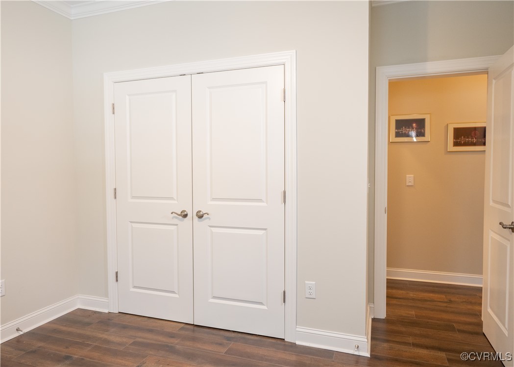 2750 Trenholm Road Powhatan, VA 23139 - Photo 20 of 42 Bedroom #2 with dark floors, ceiling fan, closet a