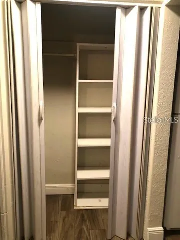 a close view of closet