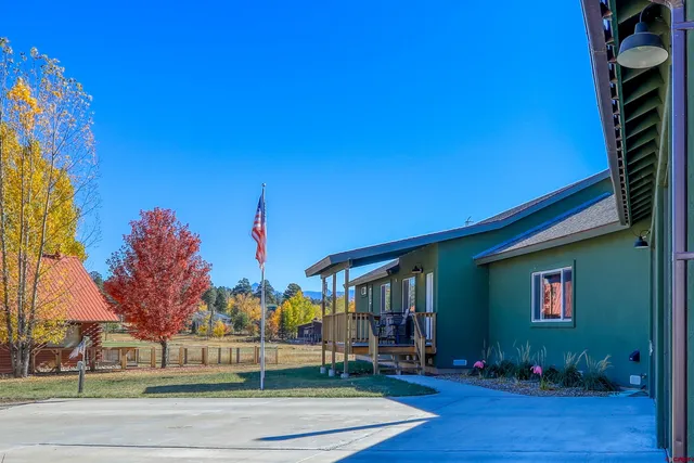 a sitting room with furniture and a chandelier