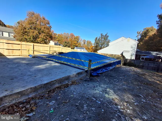 a view of a yard with a tree