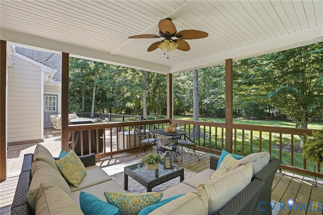 12123 Deer Ridge Court Ashland, VA 23005 - Photo 58 of 63 a view of a patio with a couches chairs and backyard