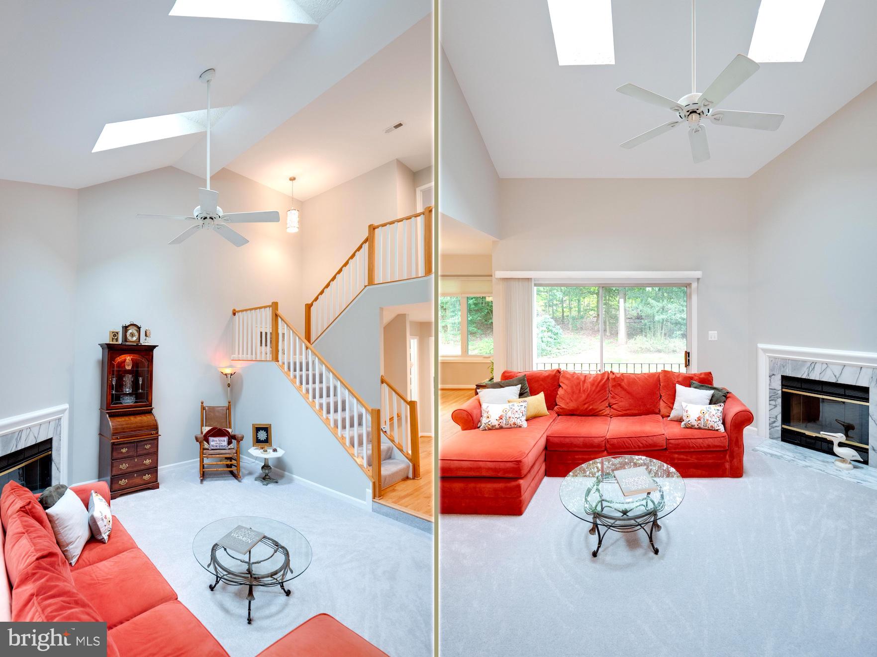 1292 Wedgewood Manor Way Reston, VA 20194 - Photo 18 of 36 Vaulted Ceiling with 2 skylight and ceiling fan