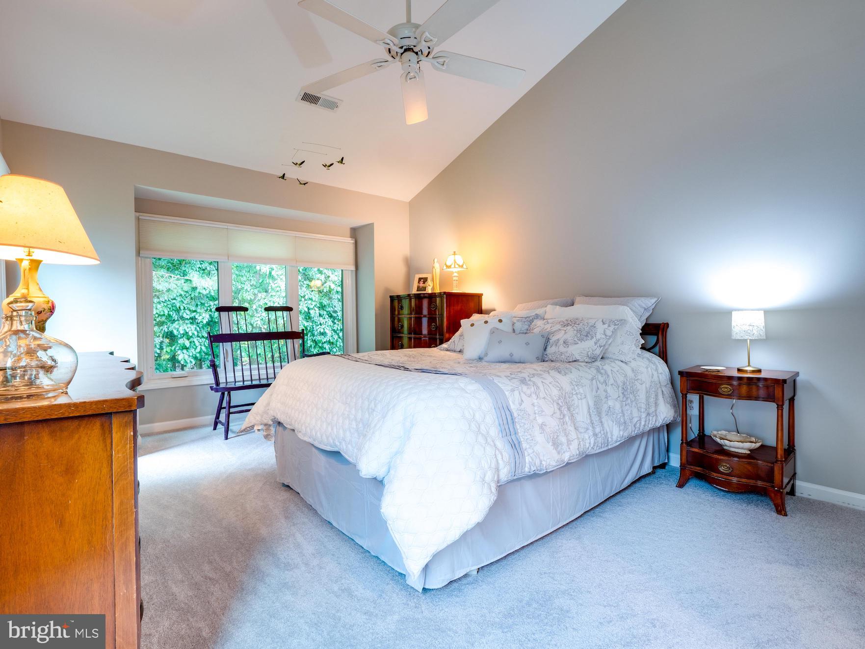 1292 Wedgewood Manor Way Reston, VA 20194 - Photo 21 of 36 Owners suite views trees. Vaulted ceiling & fan