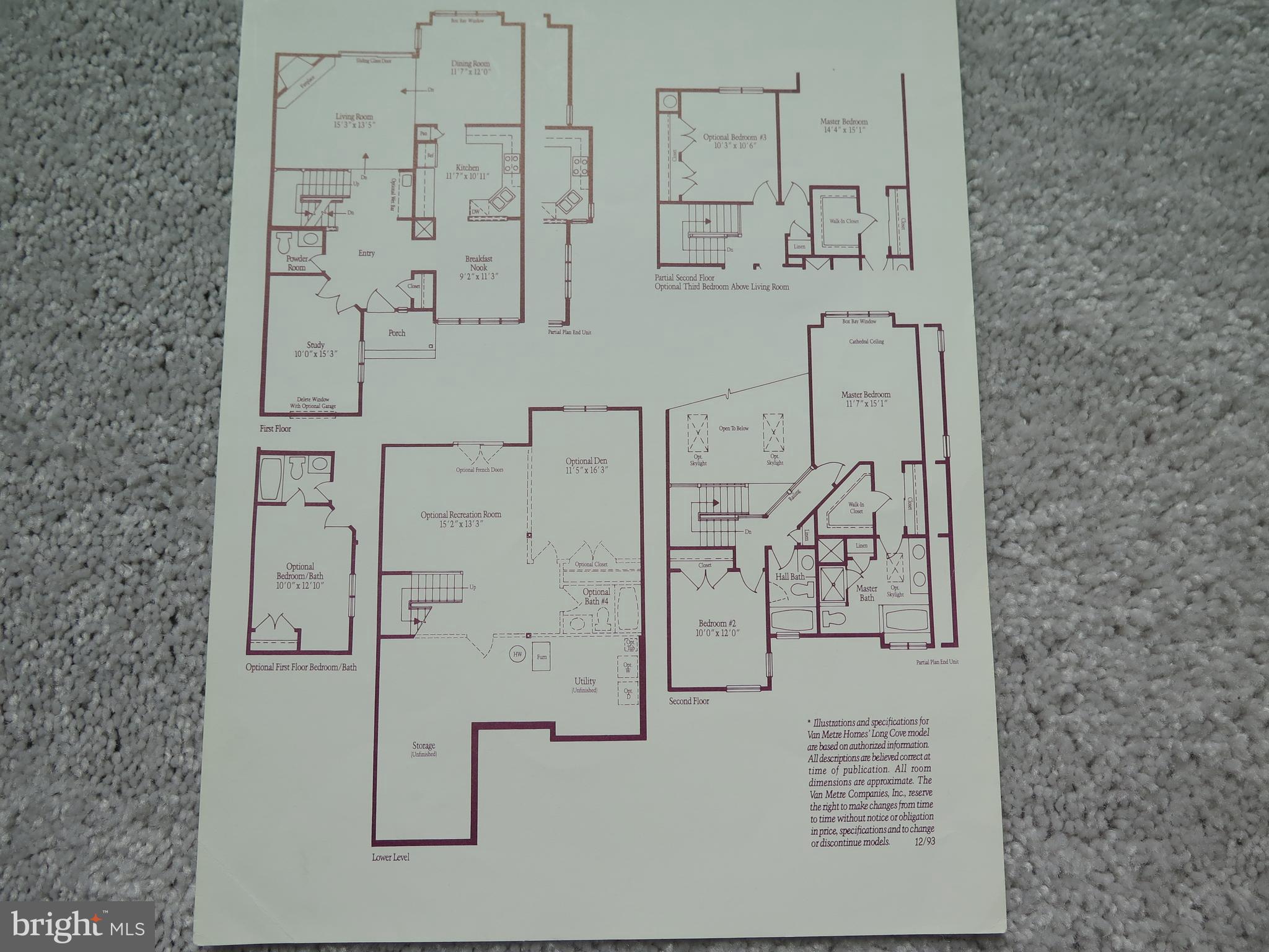 1292 Wedgewood Manor Way Reston, VA 20194 - Photo 36 of 36 Original Builder advertisement of floorplan