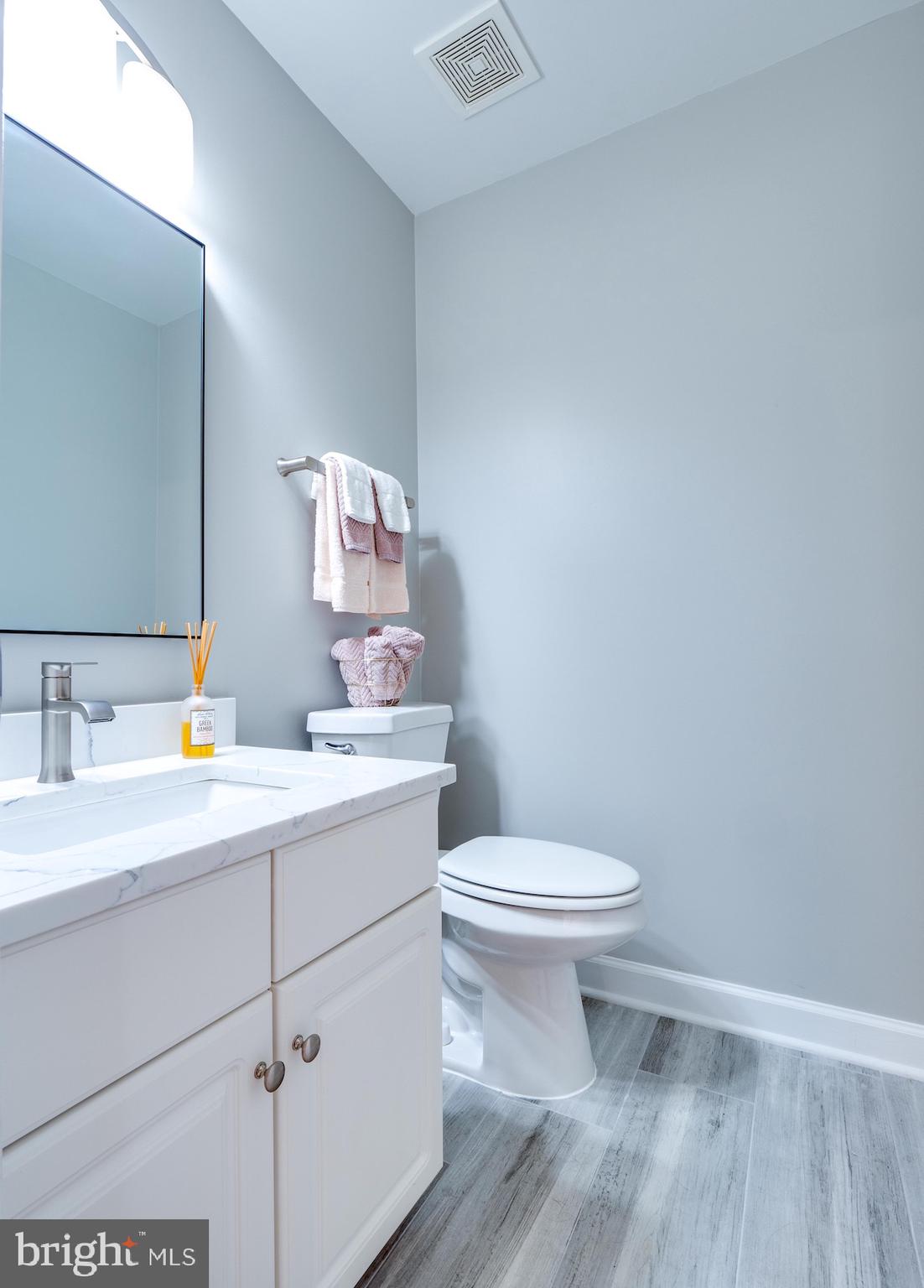 1292 Wedgewood Manor Way Reston, VA 20194 - Photo 8 of 36 Powder Room w/thin black frame&nickel accents