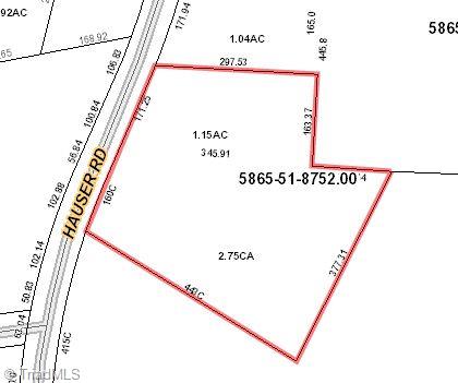 1729 Hauser Road Lewisville, NC 27023 - Photo 18 of 18 Geo-data explorer map of the property. Representative only.