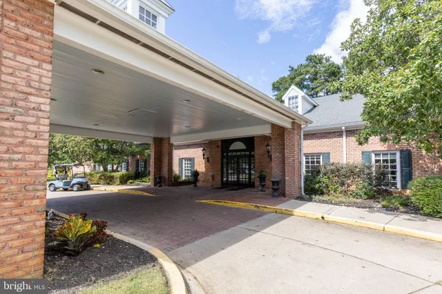 a view of a building with a patio
