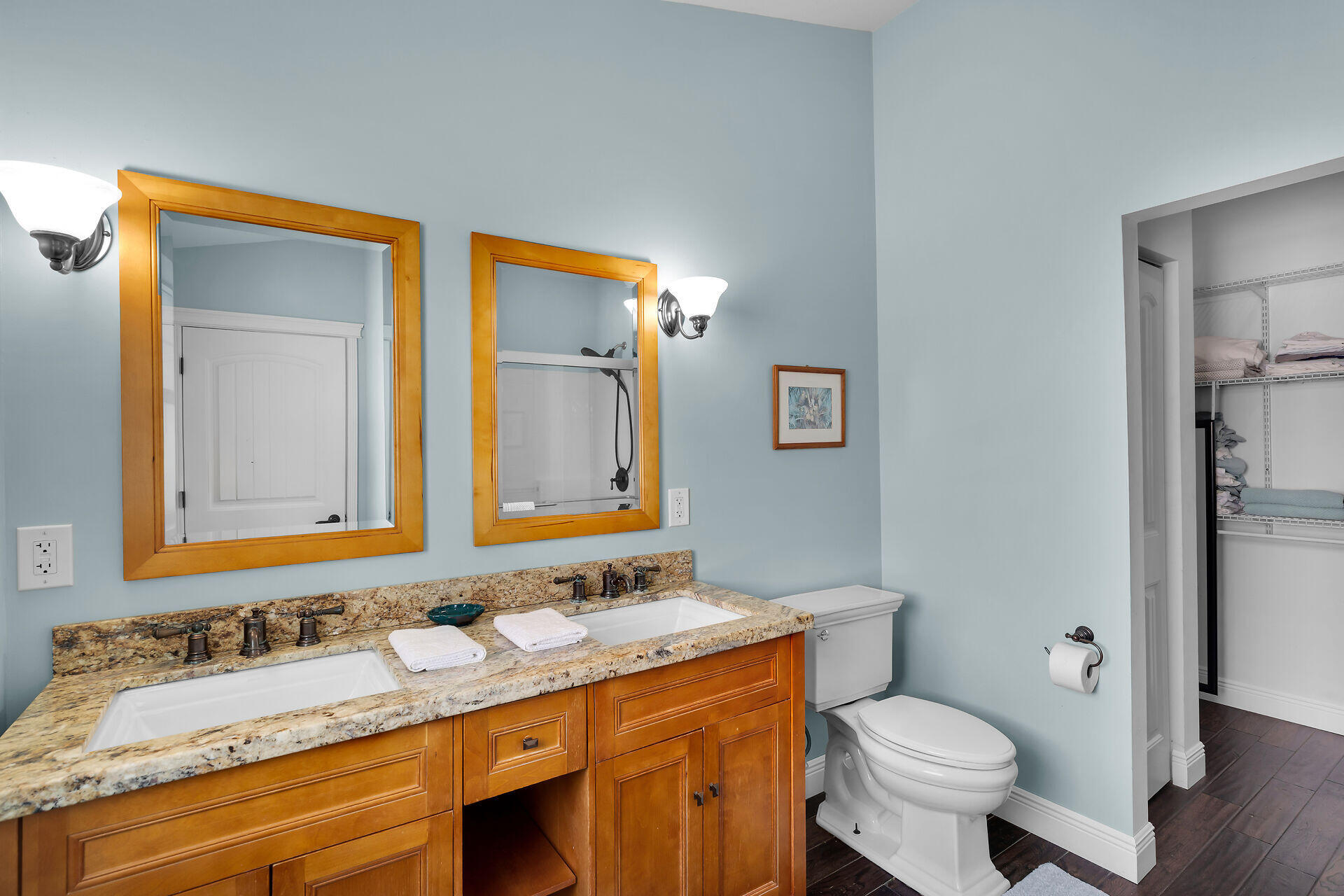 27415 Barbuda Lane Summerland Key, FL 33042 - Photo 32 of 43 a bathroom with a granite countertop sink mirror vanity and a toilet