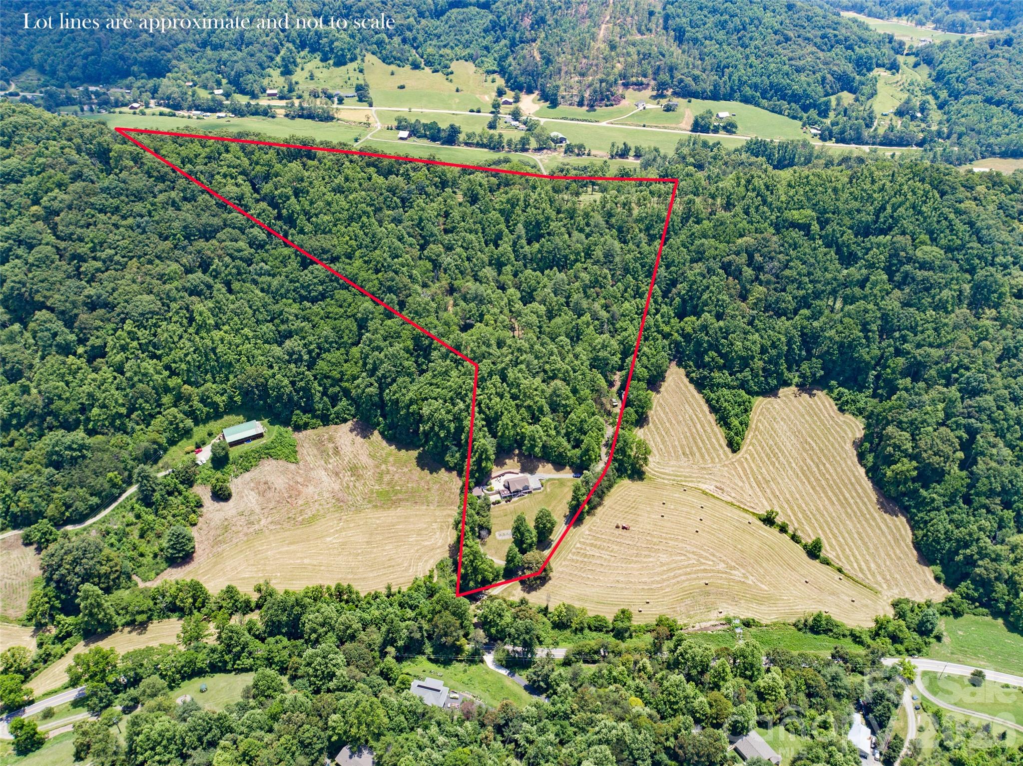 189 Poverty Branch Road Barnardsville, NC 28709 - Photo 4 of 48 an aerial view of a house with a yard and garden