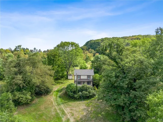 a view of a lush green field