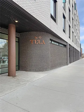 a view of an entrance of the building