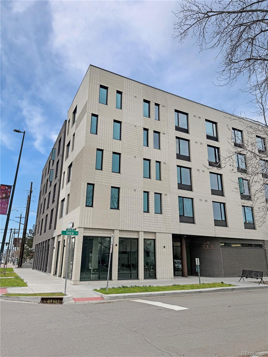 603 Inca Street, Unit 429 Denver, CO 80204 - Photo 16 of 16 a front view of a building with a garden