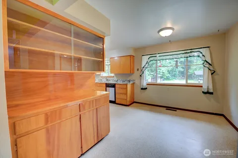 an empty room with a window